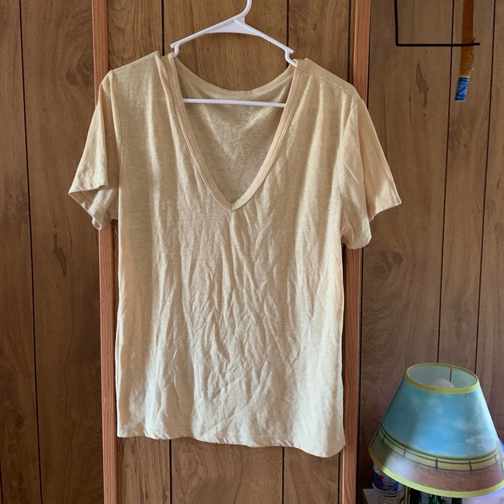 Yellow v-neck